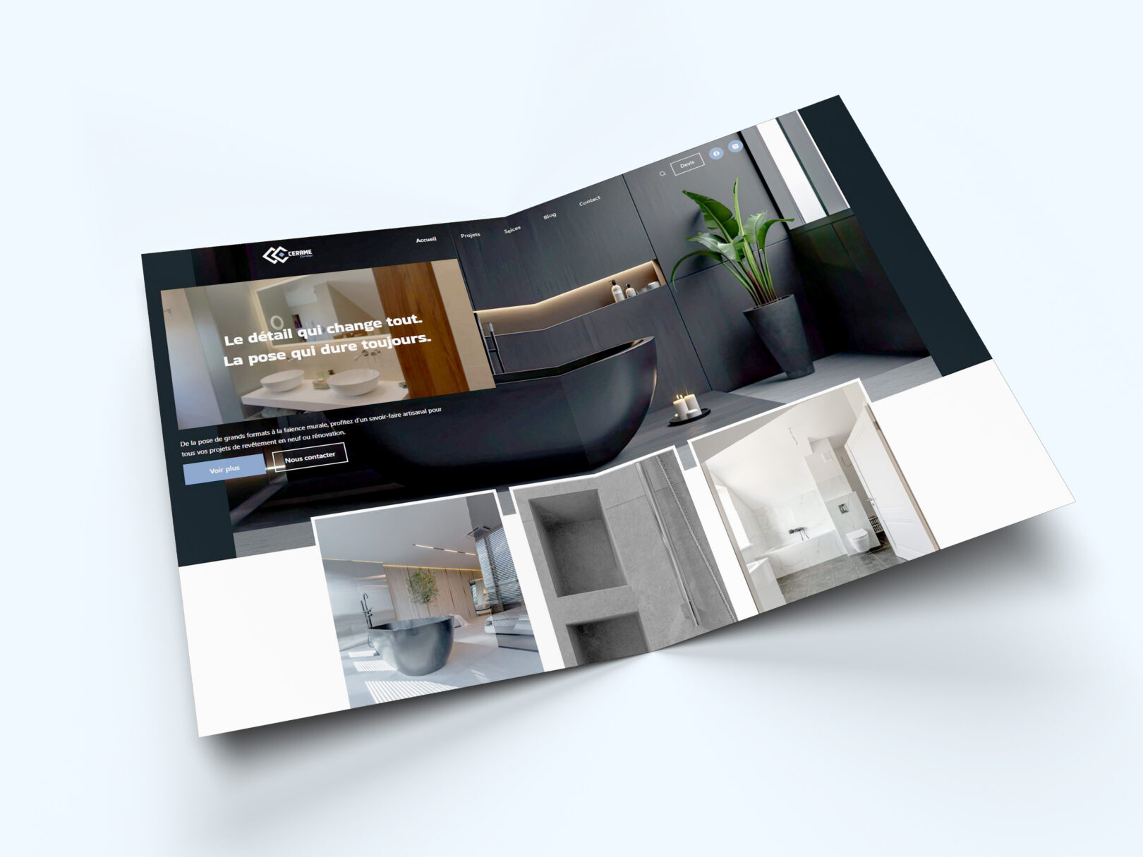 Demo Page d'accueil site Cerame Carrelage
